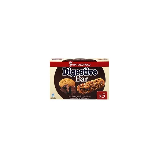 3631_result Papadopoulou Digestive Cereal Bars With Milk Chocolate Chunks & Milk Chocolate Coating - Image 1