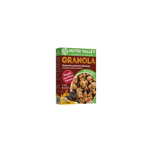 3640_result Nutri Valley Granola Crunchy Oat Bites With Dark Chocolate Sugar-Free 375g - Image 1