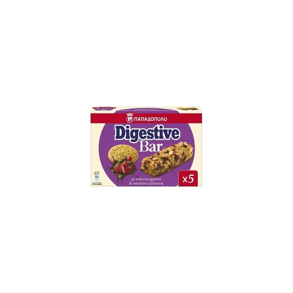 3641_result Papadopoulou Digestive Bar With Red Fruits & Milk Chocolate Coating - Image 1