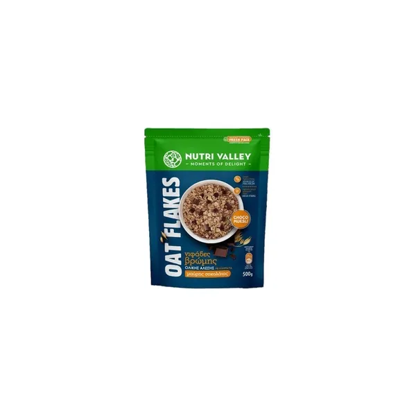 3716_result Nutri Valley Whole Grain Oat Flakes With Dark Chocolate Pieces 500g - Image 1