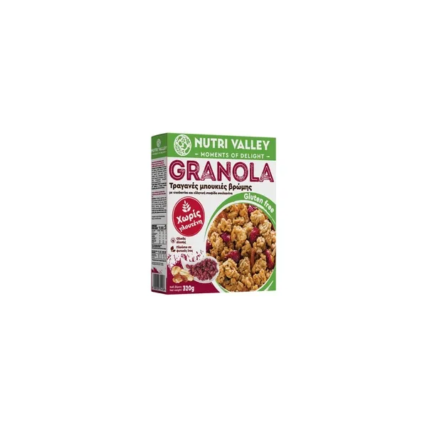 3720_result Nutri Valley Granola Cranberries & Sultana Raisins Gluten-Free 320g - Image 1