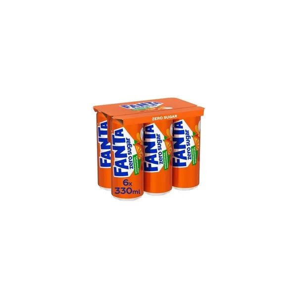 3866_result Fanta Orange Soda With Carbonation, Sugar-Free 6x330ml - Image 1