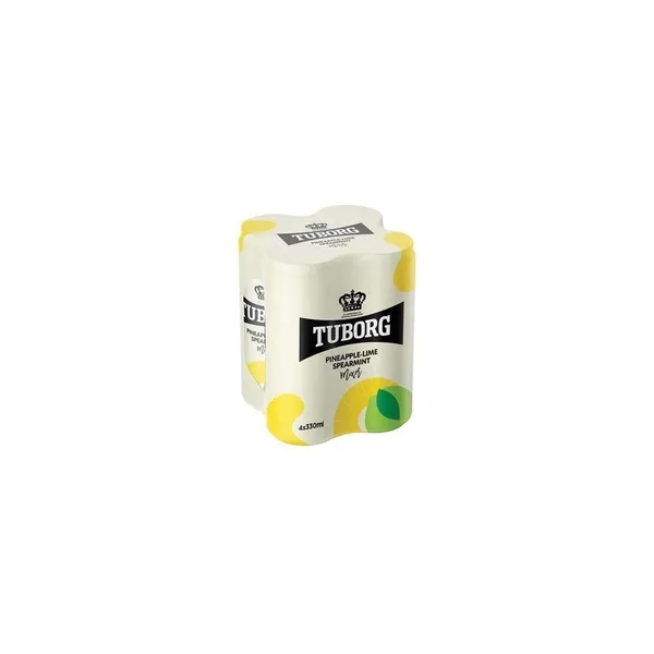 3881_result Tuborg Pineapple, Lime & Spearmint 4x330ml - Image 1
