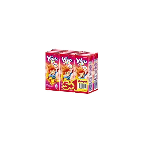 4083_result Viva Star 100% Natural Juice Apple, Strawberry & Grape 6x250ml - Image 1