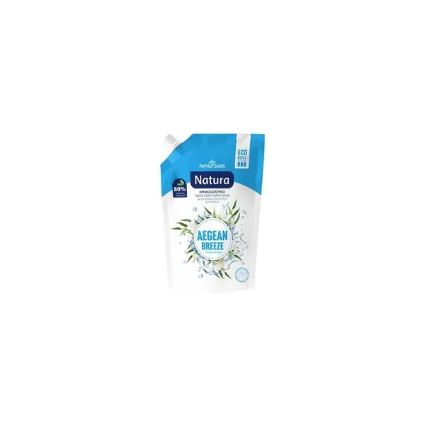 4754_result Papoutsanis Natura Cream Soap Refill Aegean Breeze 750ml - Image 1