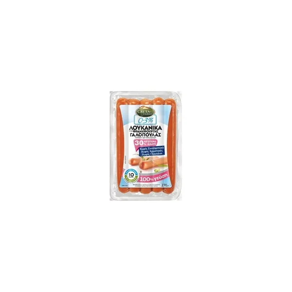 575_result Creta Farm Frankfurter Sausages Turkey 0-3% 270g - Image 1